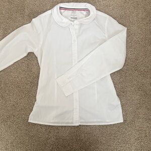 Super cute white button up coquette top